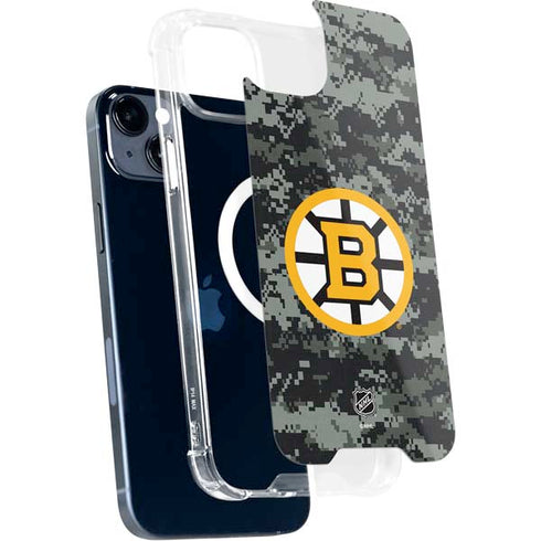 NHL Boston Bruins Camo iPhone 15 MagSafe Case